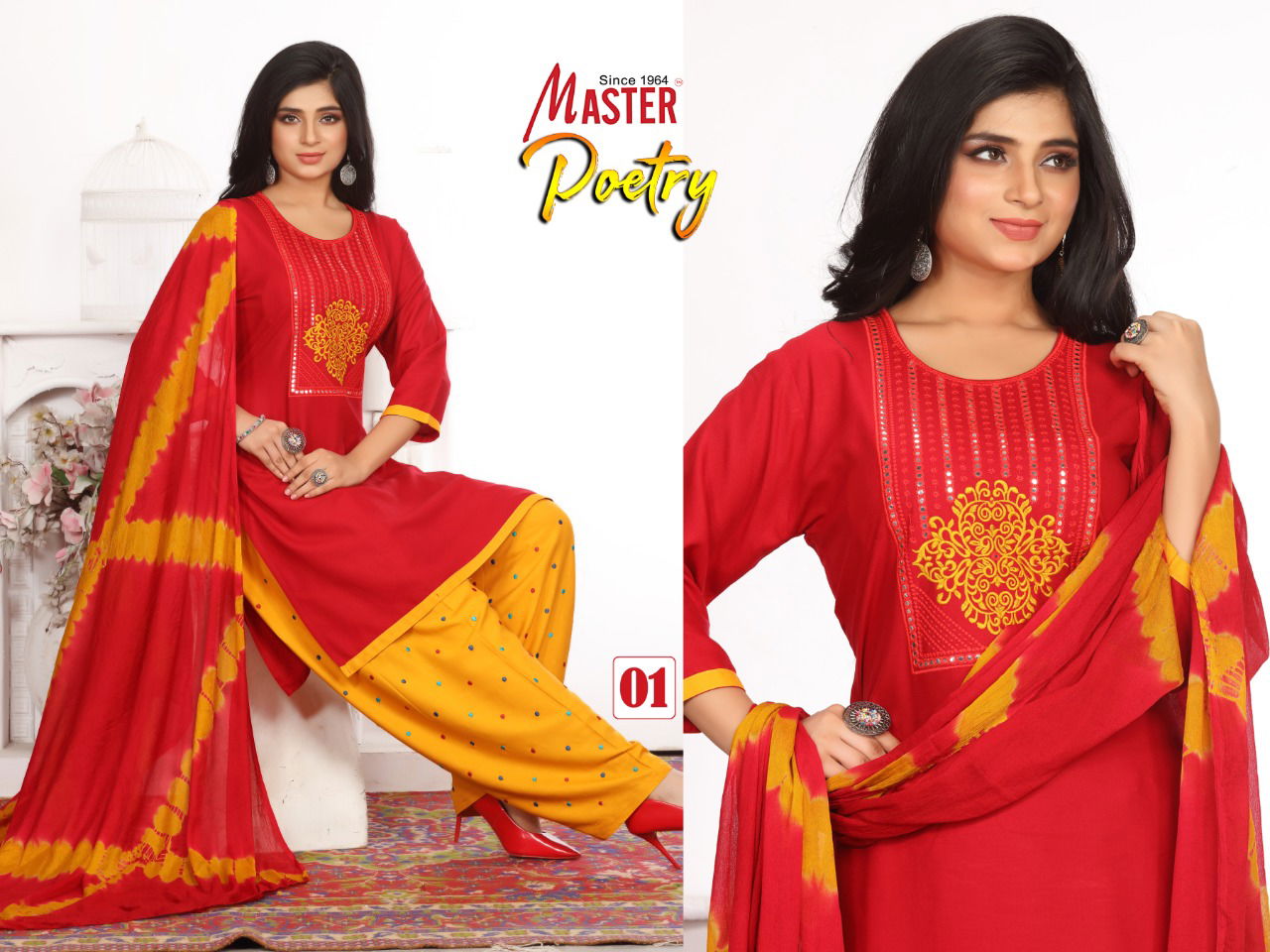 Master Poetry Ready Made Regular Wear Cotton Printed Designer Collection